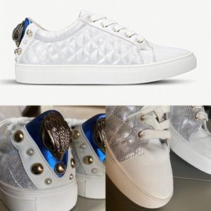 Kurt Geiger | Ludo white quilted with eagle trim